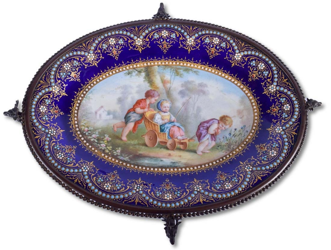 19th C. French Enamel Jewelled Tazza (1 of 2)