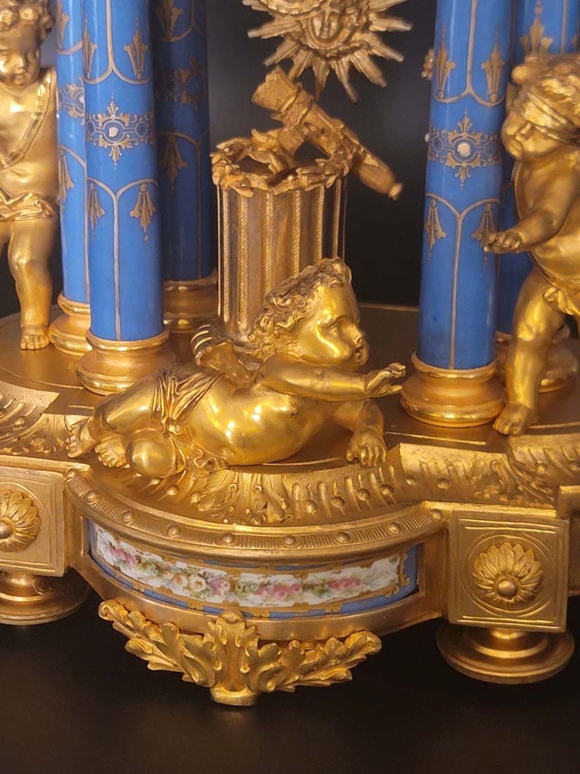 19th C. Sevres figural clock set - 6