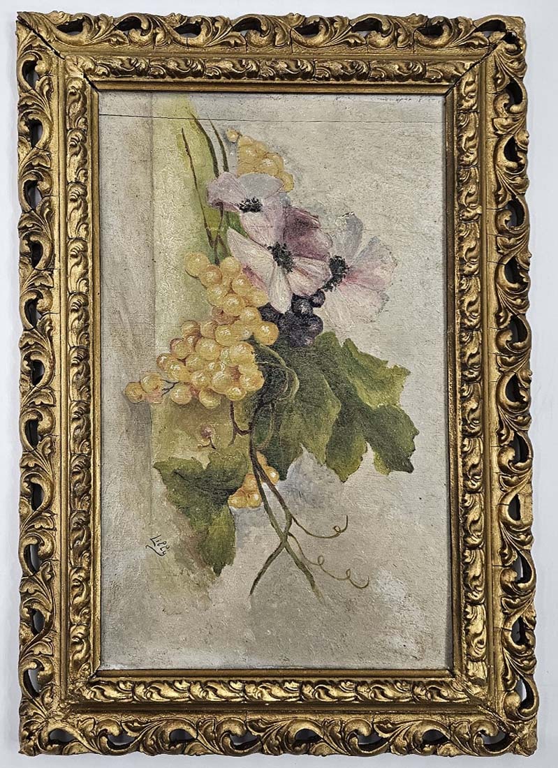 Oil On Board 'Still Life' Painting Signed By Lilly: Oil On Board 'Still Life' Painting Signed By Lilly. 11" x 16"