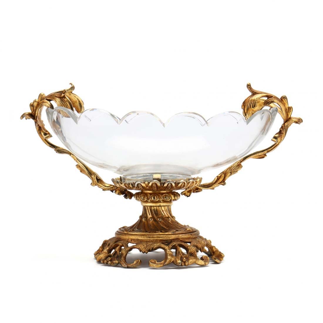 A Fine Baccarat Crystal and Bronze Centerpiece: A Fine Baccarat Crystal and Bronze Centerpiece. Measures H: