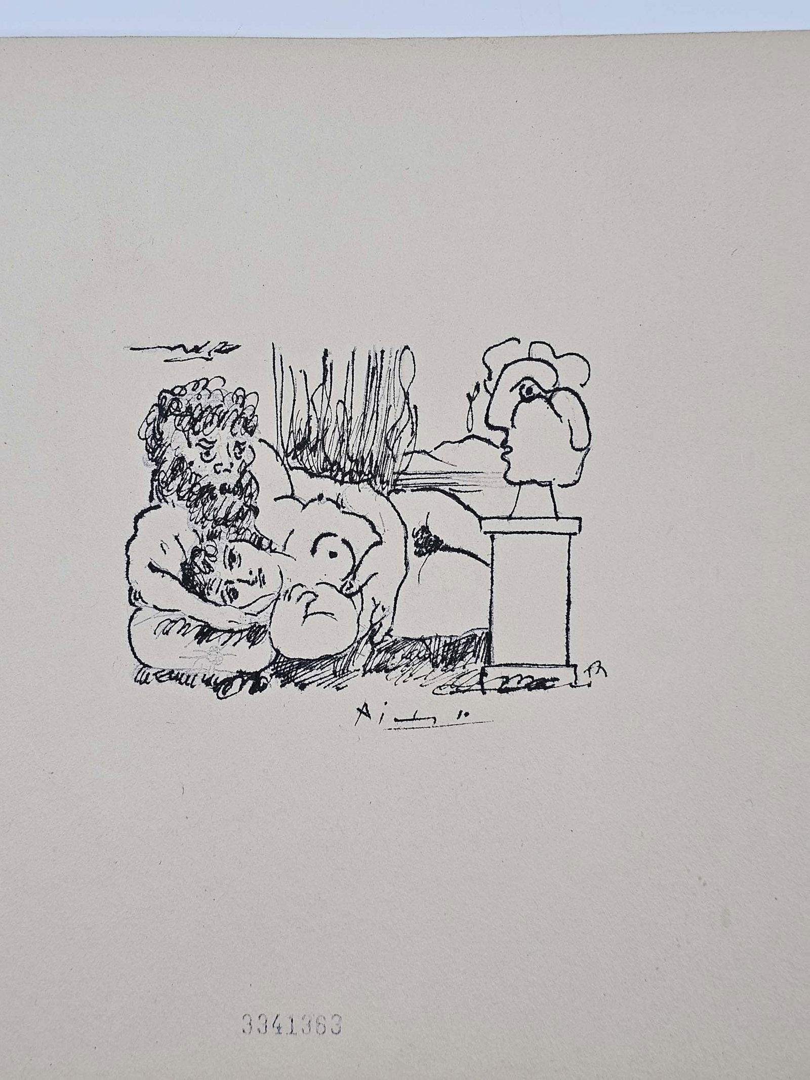 Picasso 'Escultor En Reposso' Etching Lithography Print, Signed - 3