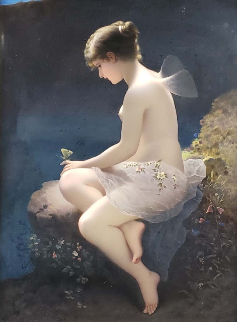 19th C. KPM "Pysche" Porcelain Plaque: 19th C. KPM "Pysche" Porcelain Plaque. It measures 16 1/2" x 12 1/4"