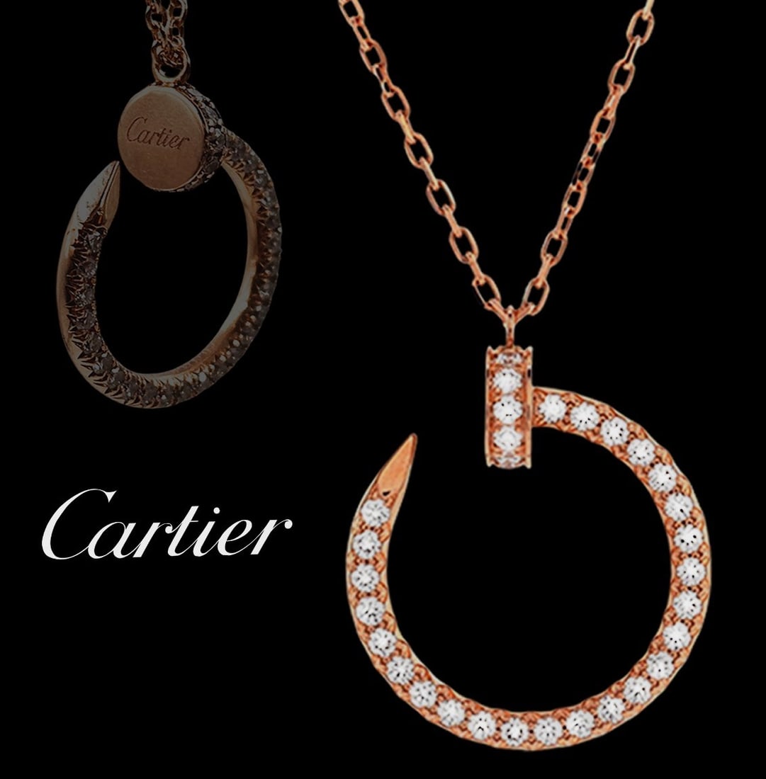 Cartier Juste Un Clou 18K Rose Gold Necklace: Cartier Juste Un Clou 18K Rose Gold Necklace. 14K Stamped Chain. With Juste un Clou, Cartier enhances the design of a basic shape by transforming a simple nail into a piece of jewelry. Designed for Ca