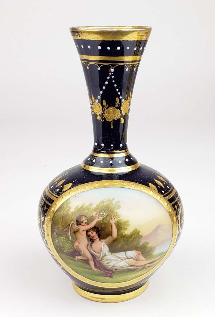 Royal Vienna Porcelain Vase: Royal Vienna Porcelain Vase. Measures H: 5 3/4" W: 3"