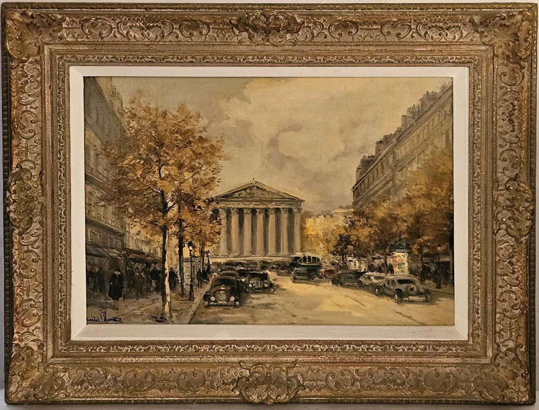 Charles Blondin Oil On Canvas City Painting (1 of 13)