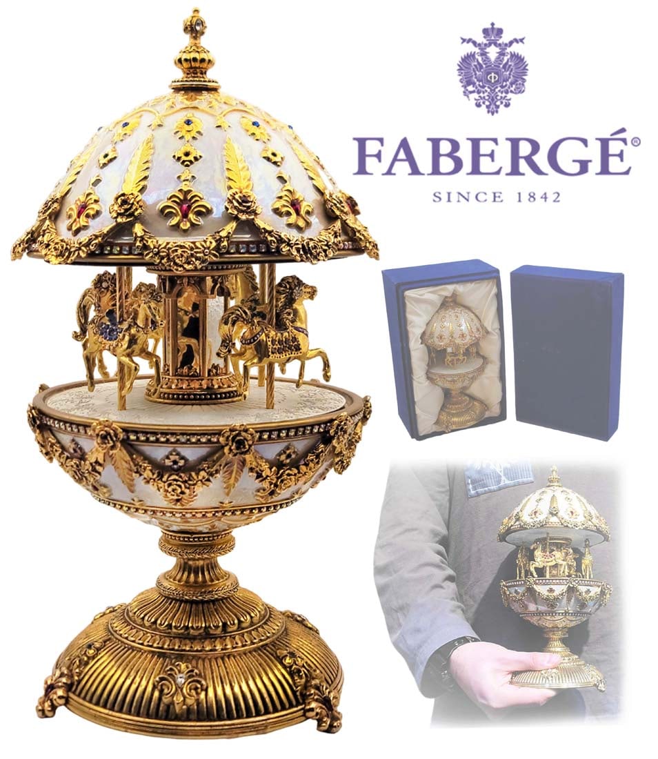 Franklin Mint House Of Faberge Musical Egg Carousel (1 of 12)