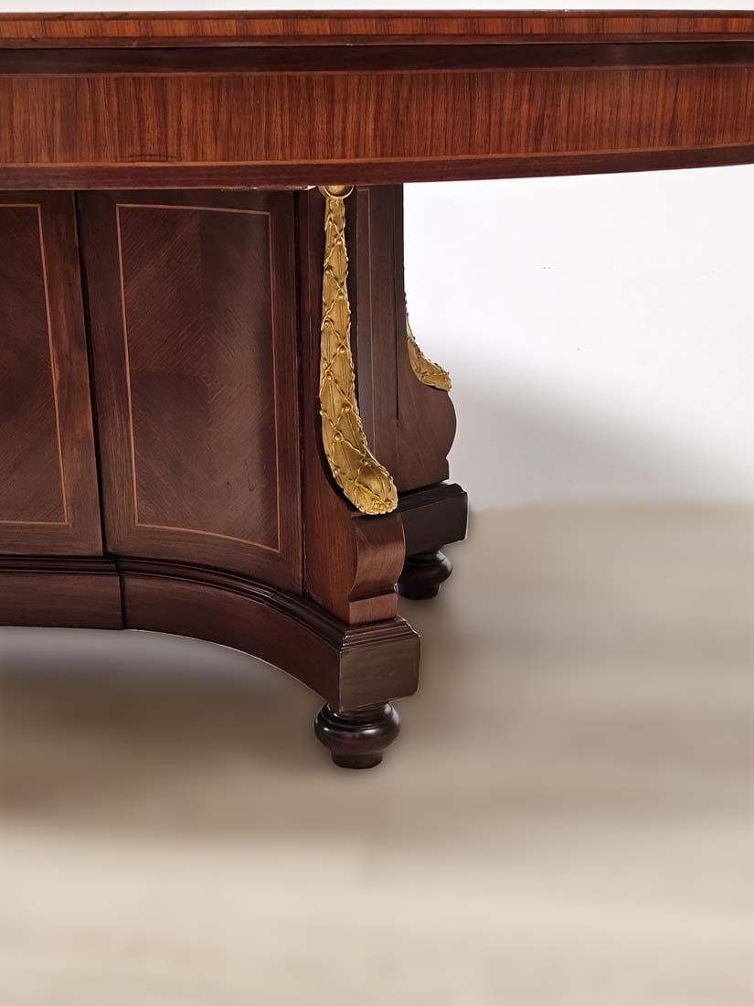 19th C. French Bronze Mounted Dining Table - 4
