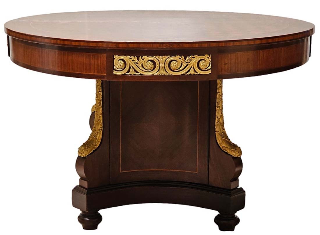 19th C. French Bronze Mounted Dining Table - 6