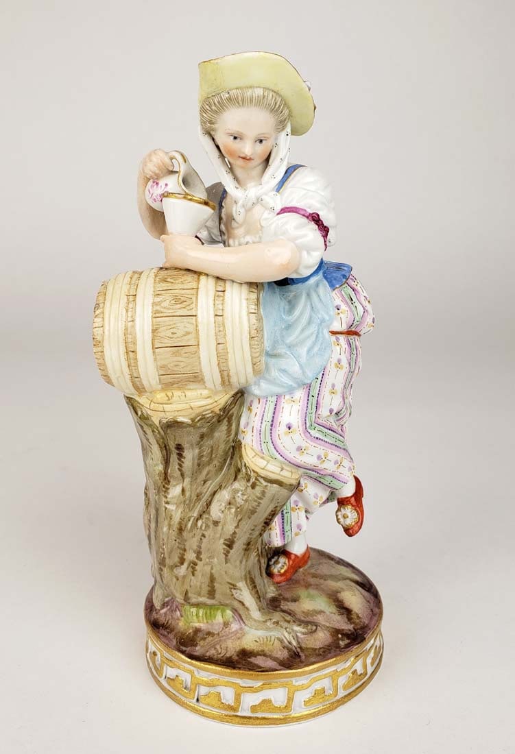 19th C. Meissen Porcelain Figure of Woman (1 of 7)