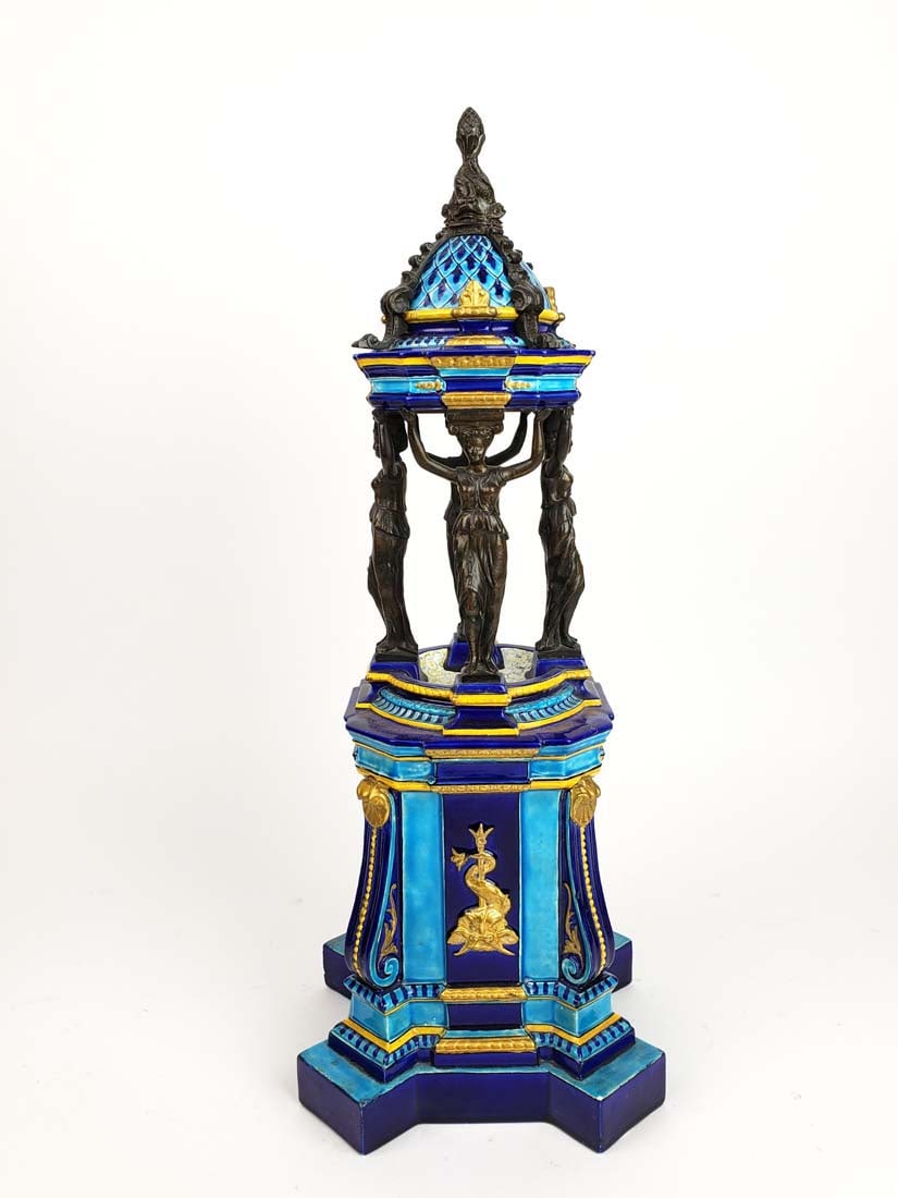 A French Figural Porcelain & Patinated Bronze Centerpiece (1 of 5)