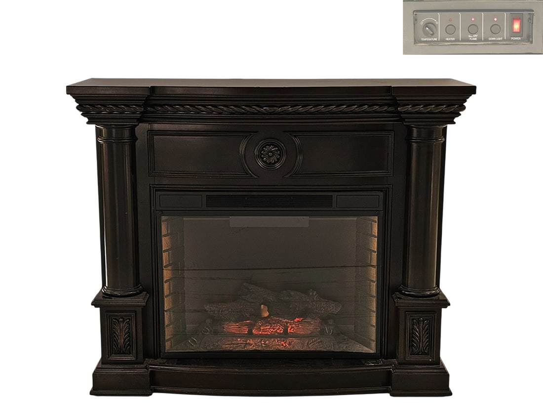 Realistic Electric Fireplace Freestanding Mantel (1 of 5)
