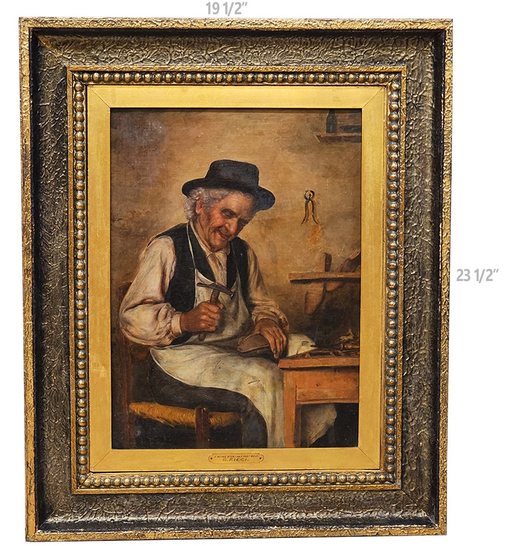 19th C. Italian, 1885-1968) Ezio Ricci Oil On Canvas Painting (1 of 8)