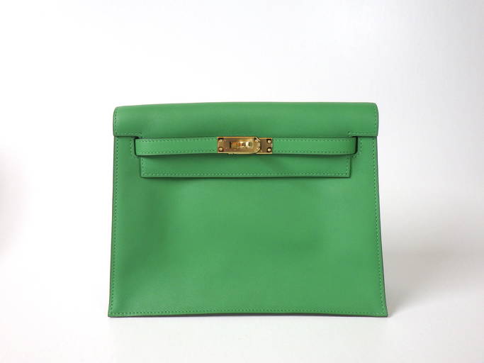 Hermes Kelly Cut Bambou Swift Gold Hardware