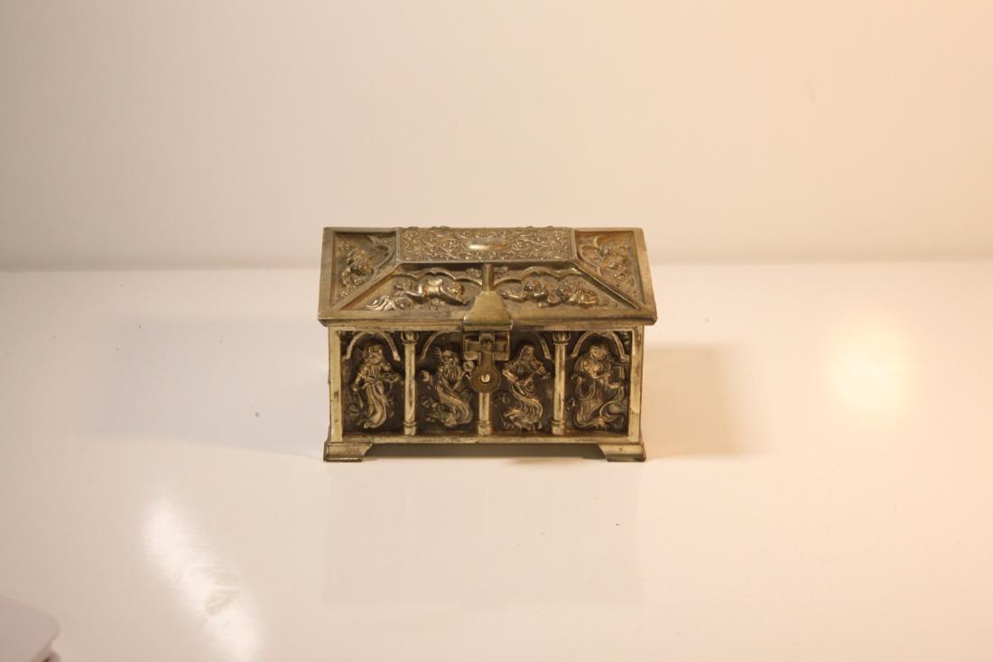 Solid brass music box by Schmid Bros: A nice heavy music box made in Japan by Schmid Bros. Plays "Laras theme"
