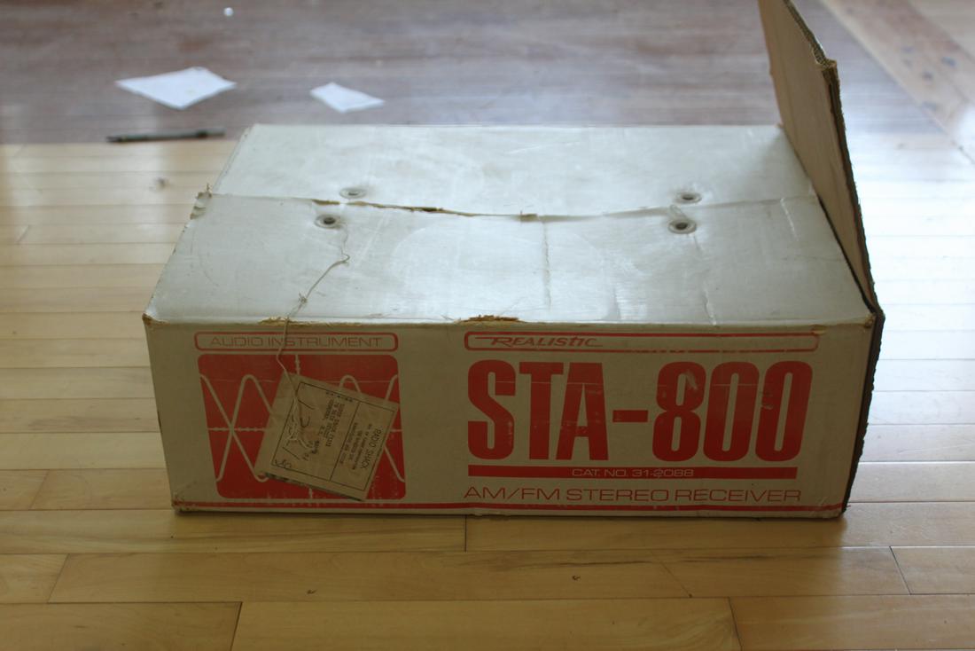 Realistic Solid State Receiver in Box: Tested and working. Was originally paired with Optimus Speakers (Lot 298B)