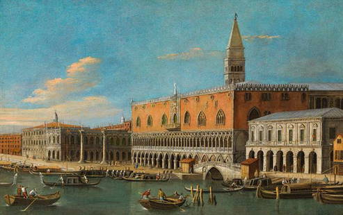 Vincenzo Chilone: View of the Doge's Palace in Venice: Vincenzo Chilone View of the Doge's Palace in Venice c. 1780 oil on canvas 54 x 84 cm private collection, Italy