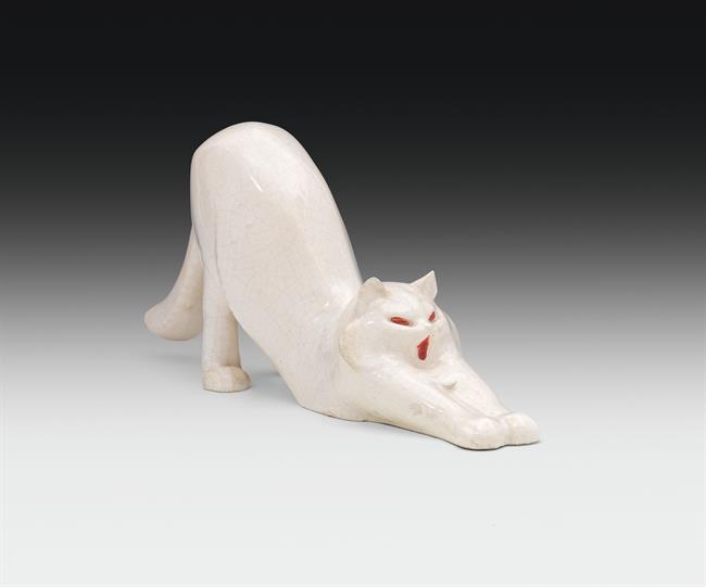 Eduard Klablena and Wiener Werkstatte: Angora cat "Angorakatze" (1 of 1)
