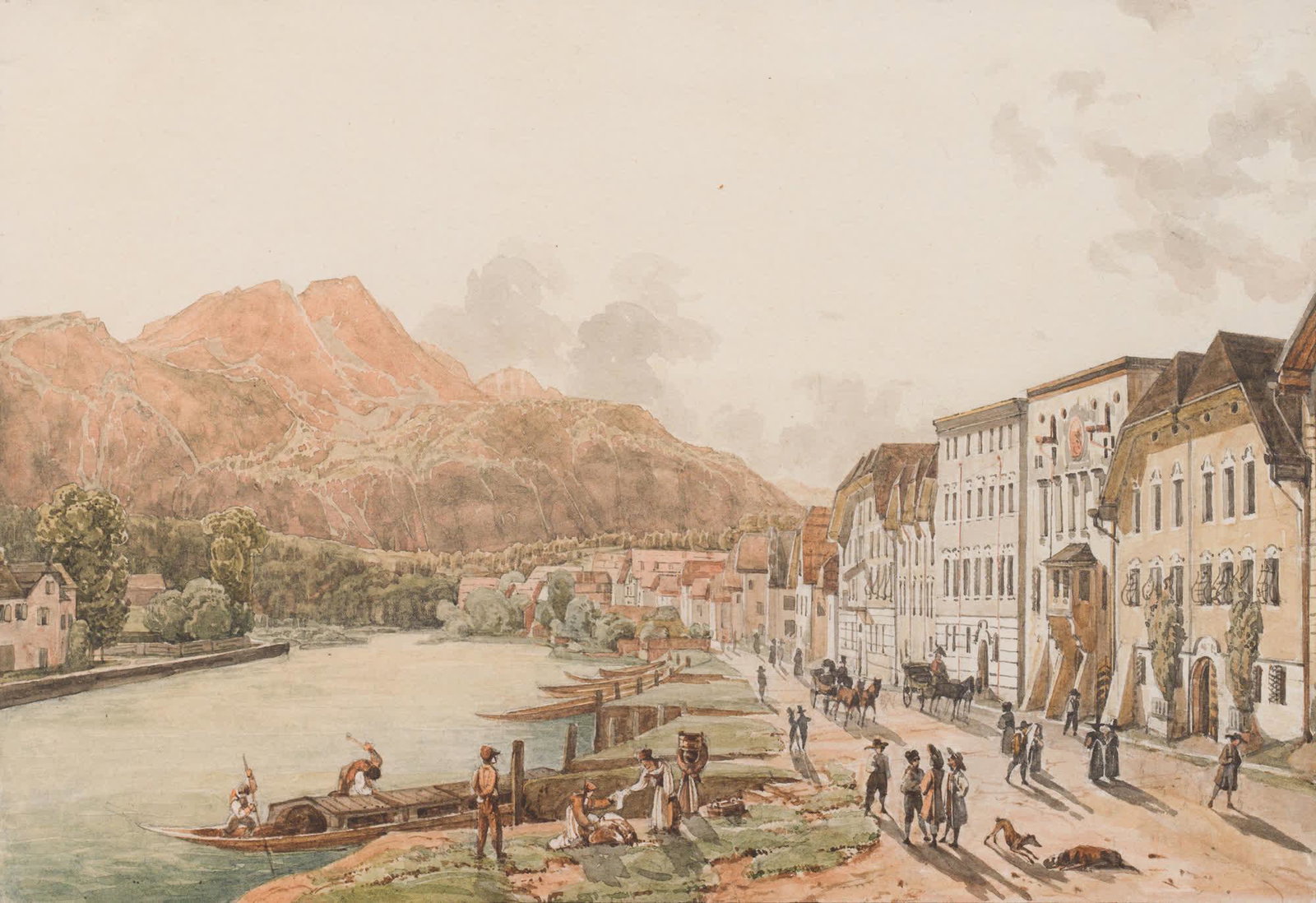 Thomas Ender: Esplanade in Bad Ischl (1 of 1)