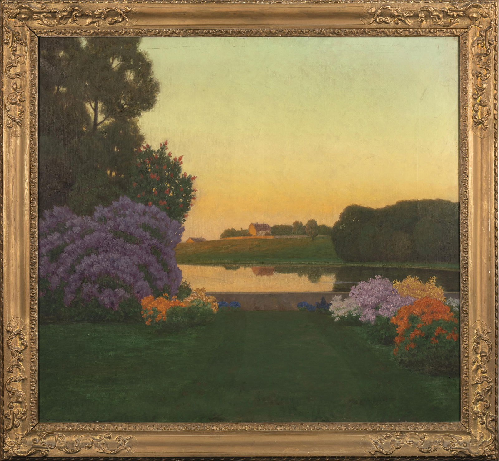 Eduard Kasparides: Blühender Garten im Abendlicht - 2