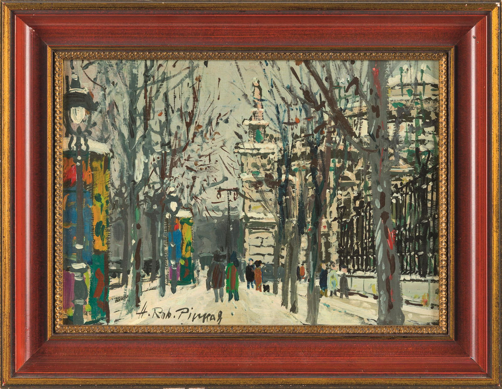 Hans Robert Pippal: Dr.-Karl-Lueger-Ring mit Burgtheater im Schnee - 2