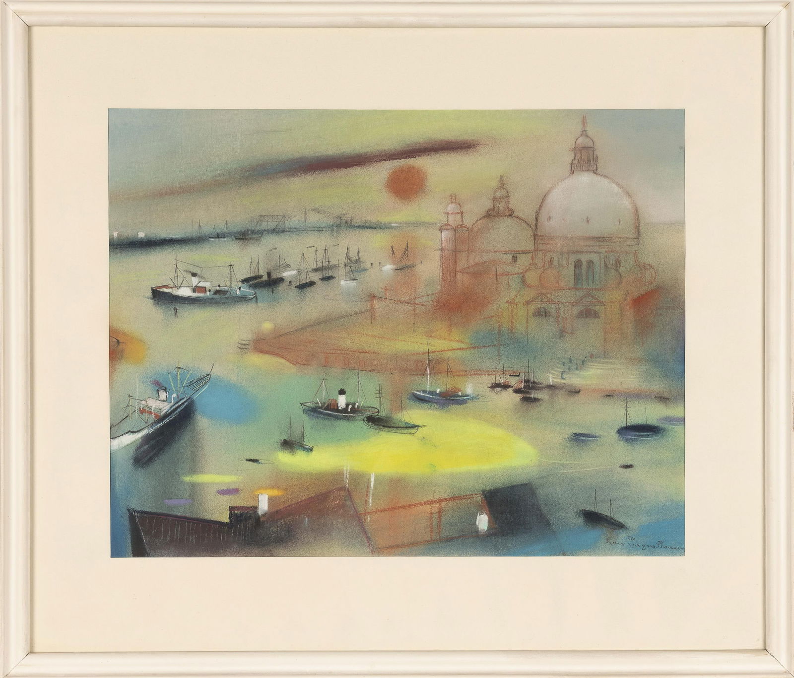 Lois Pregartbauer: Schiffe vor Santa Maria della Salute, Venedig - 2