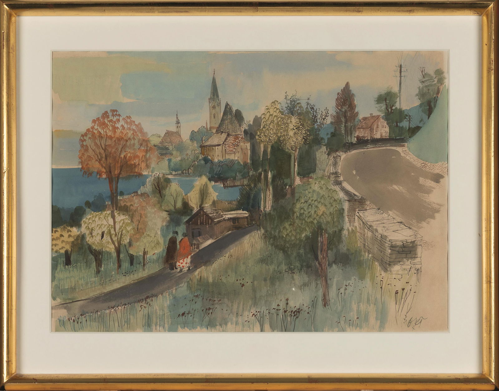 Otto Rudolf Schatz: Blick auf Maria Wörth - 2