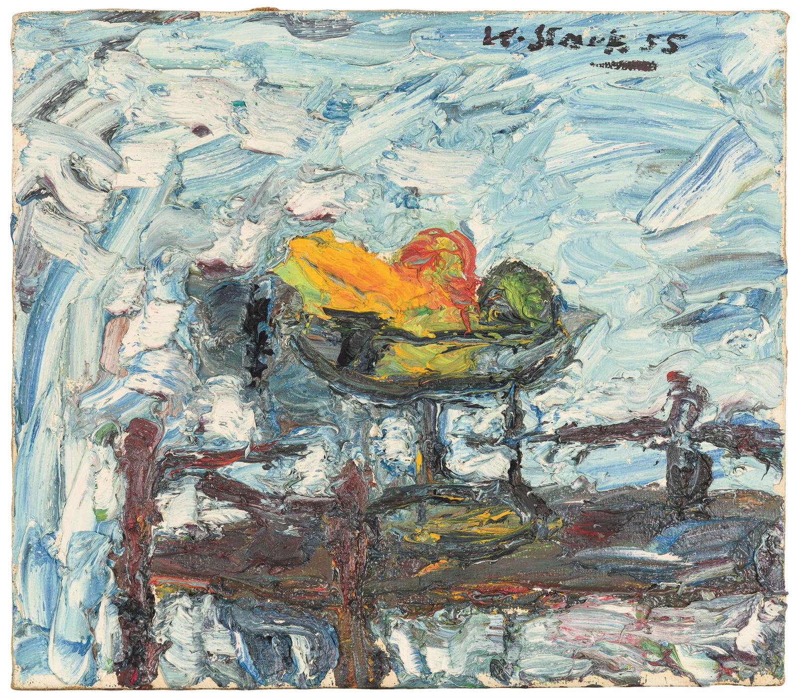 Karl Stark: Stillleben mit Fruchtschale - 2