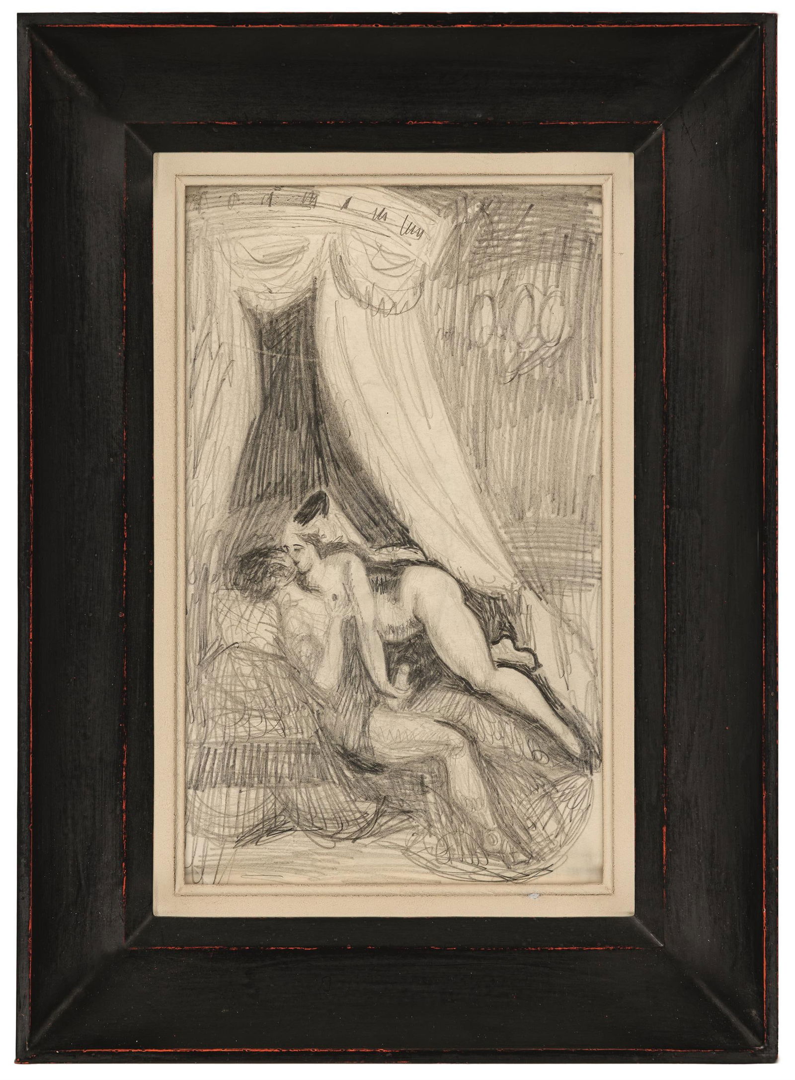 Alfons Walde: Erotische Szene im Separeé - 2