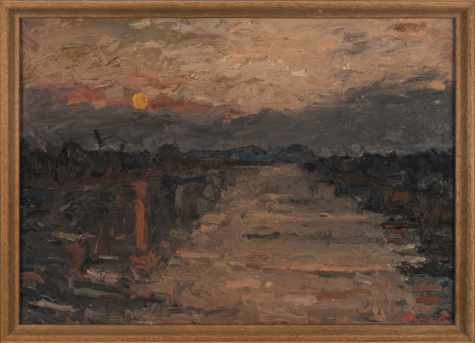 Hans Andreas: Abendrot an der Donau - 2