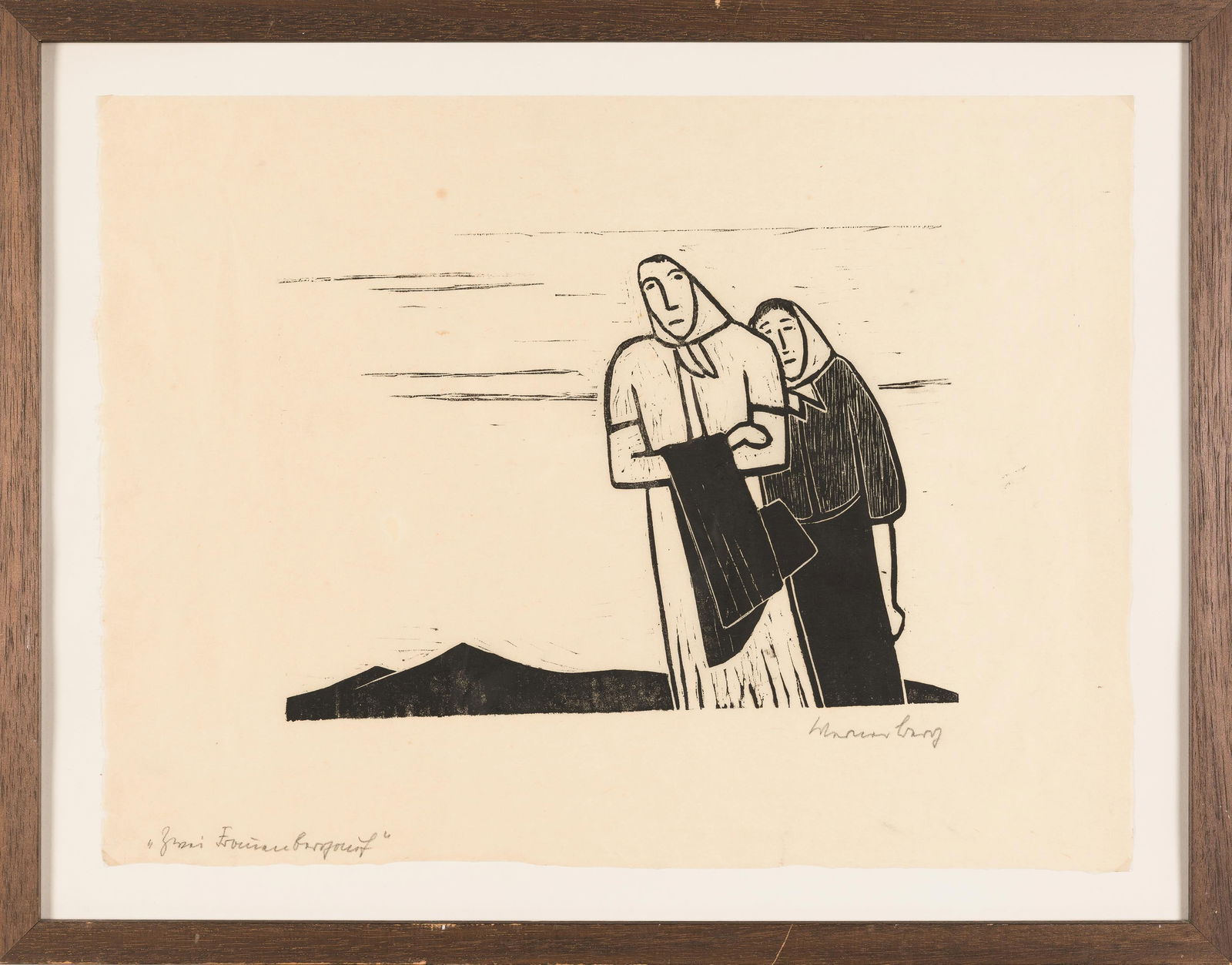 Werner Berg: Zwei Frauen bergauf - 2