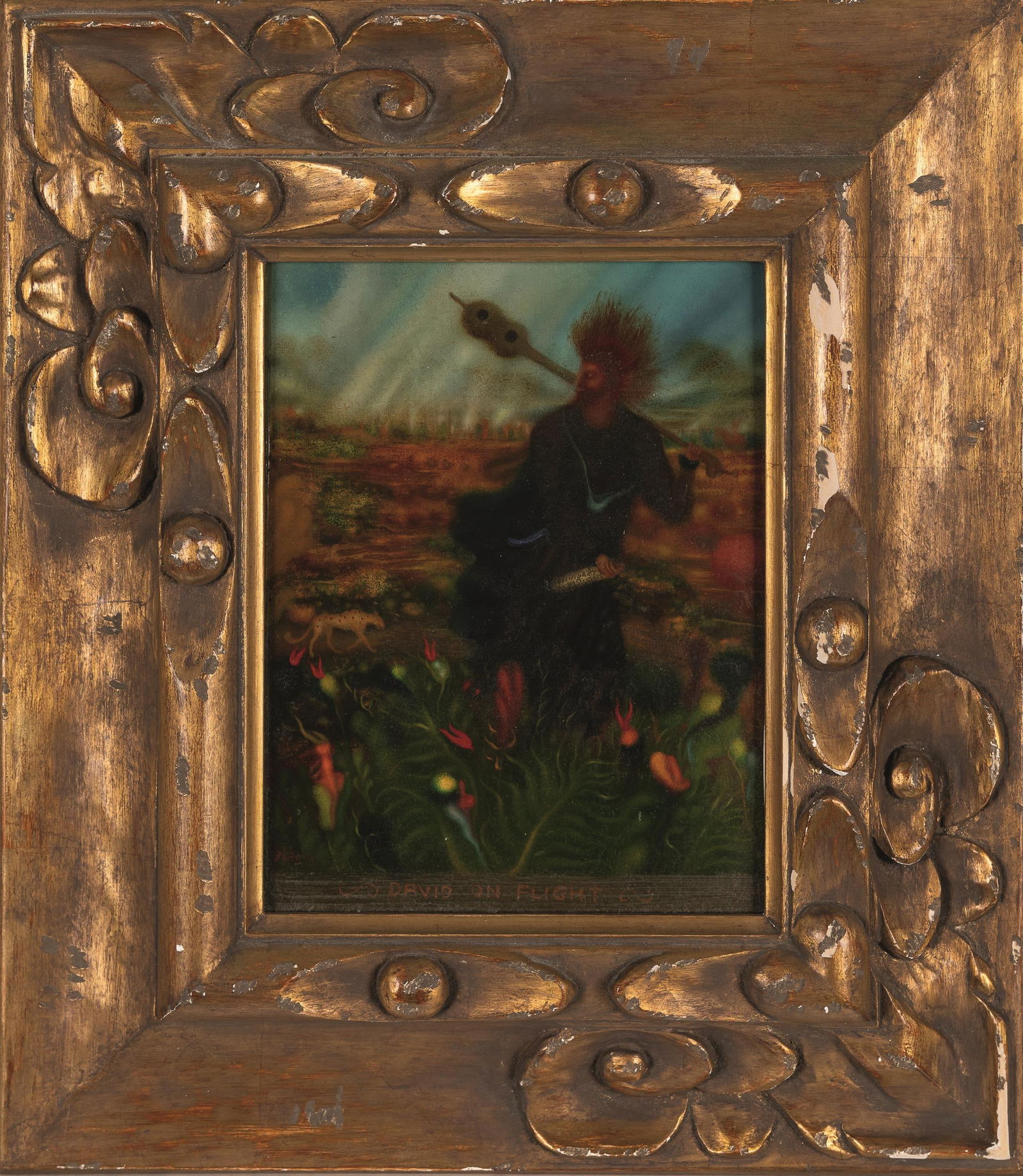 Arik Brauer: David on flight - 2