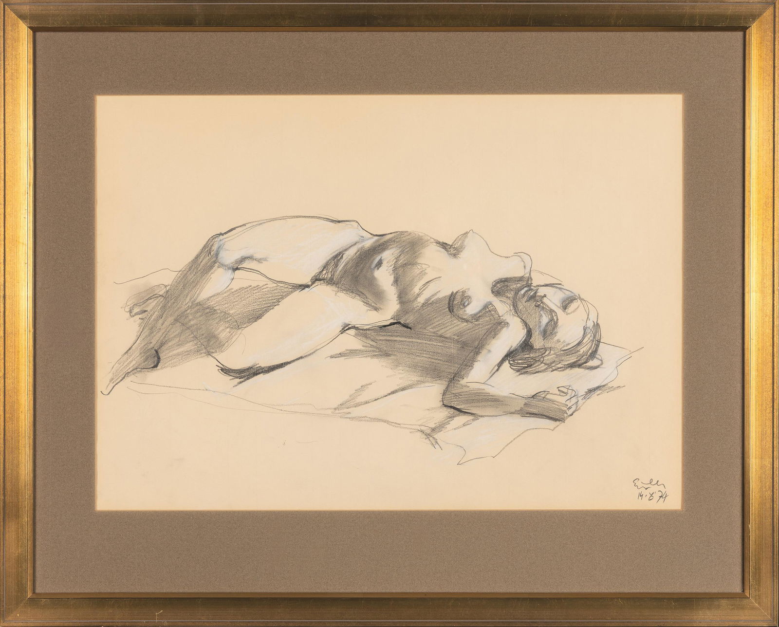 Georg Eisler: Liegender weiblicher Akt - 2