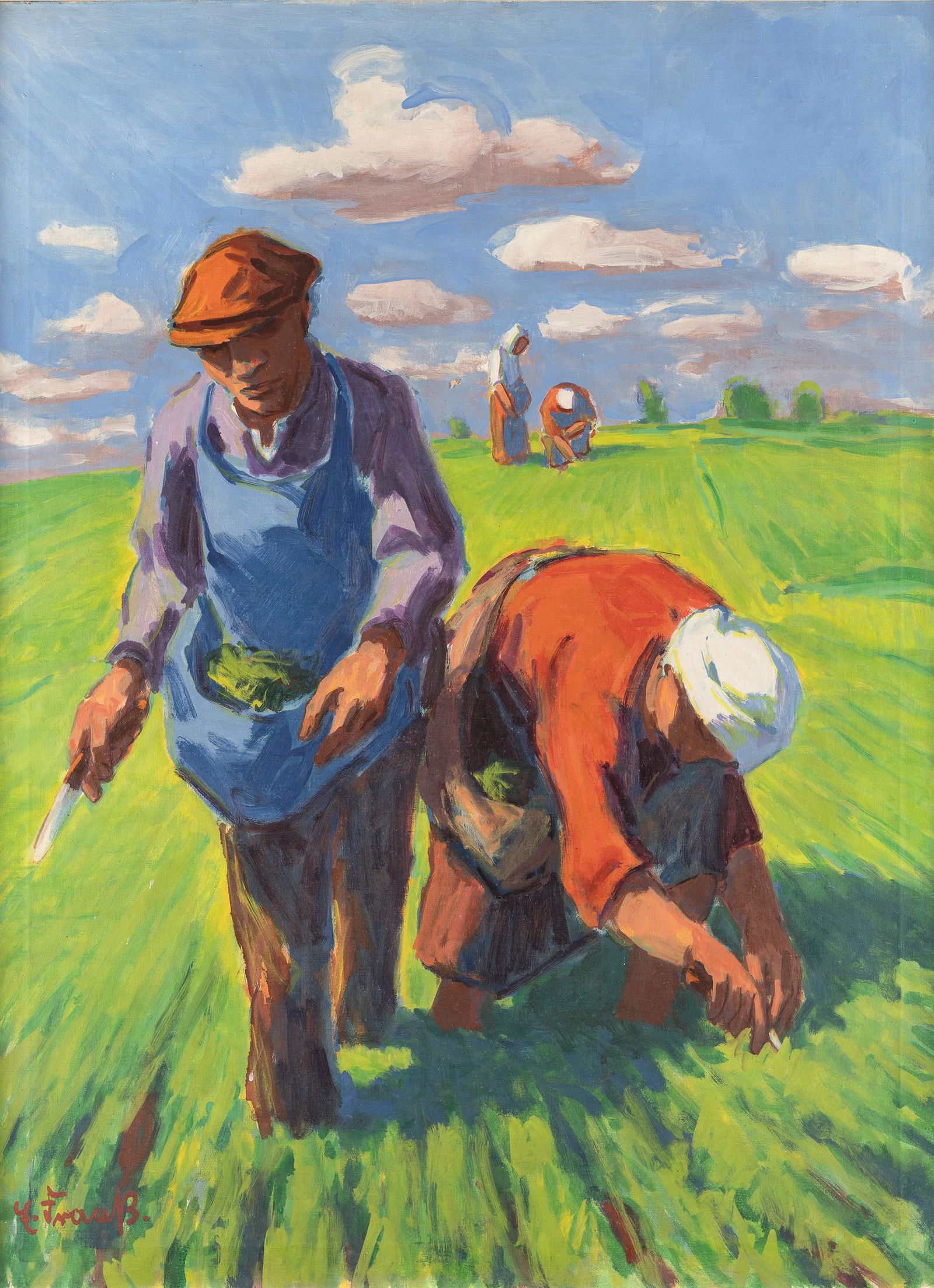 Erich Fraass: Distelstecher: Erich Fraass Distelstecher Öl auf Leinwand; gerahmt 121 x 90 cm Signiert links unten: E. Fraaß Rückseitig auf Keilrahmen bezeichnet: E. Frass WV 311 Distelstecher Auctionata, Berlin,