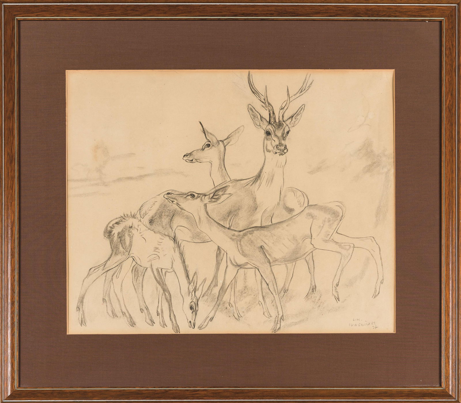 Ludwig Heinrich Jungnickel: Rehfamilie - 3