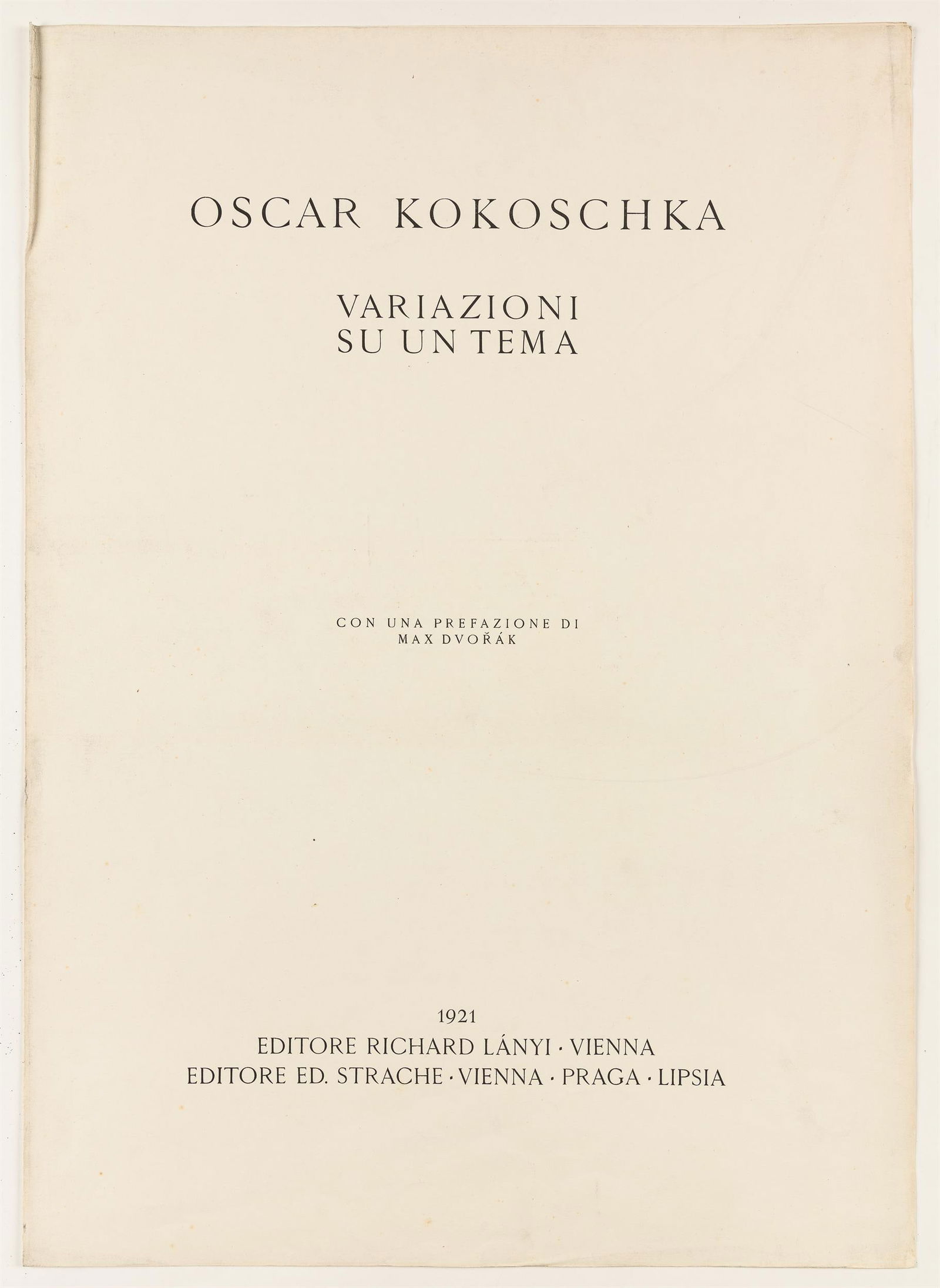 Oskar Kokoschka: "Varazioni su un tema. Con una prefazione di Max Dvorak" - 3