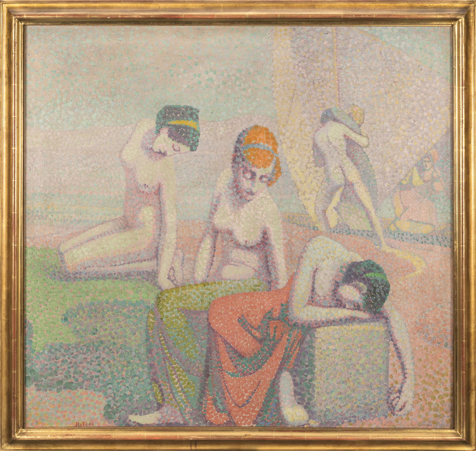 Moritz Melzer: Badende auf der roten Insel - 2