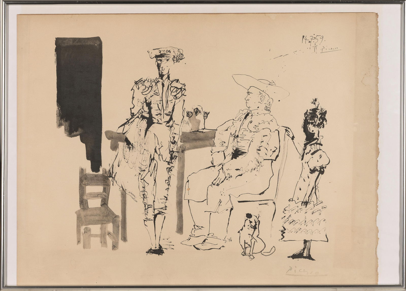 nach Pablo Picasso: Deux picardors et femme - 2