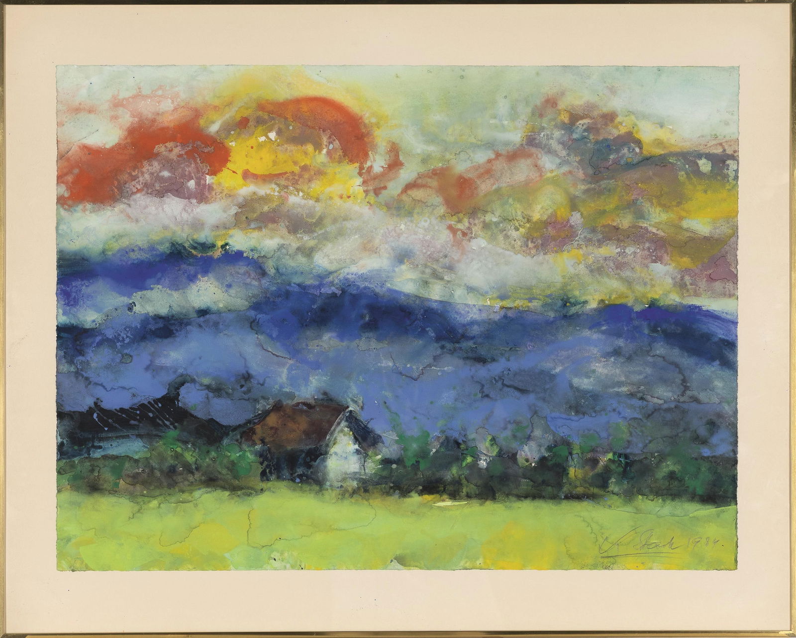 Karl Stark: Haus in Landschaft - 2