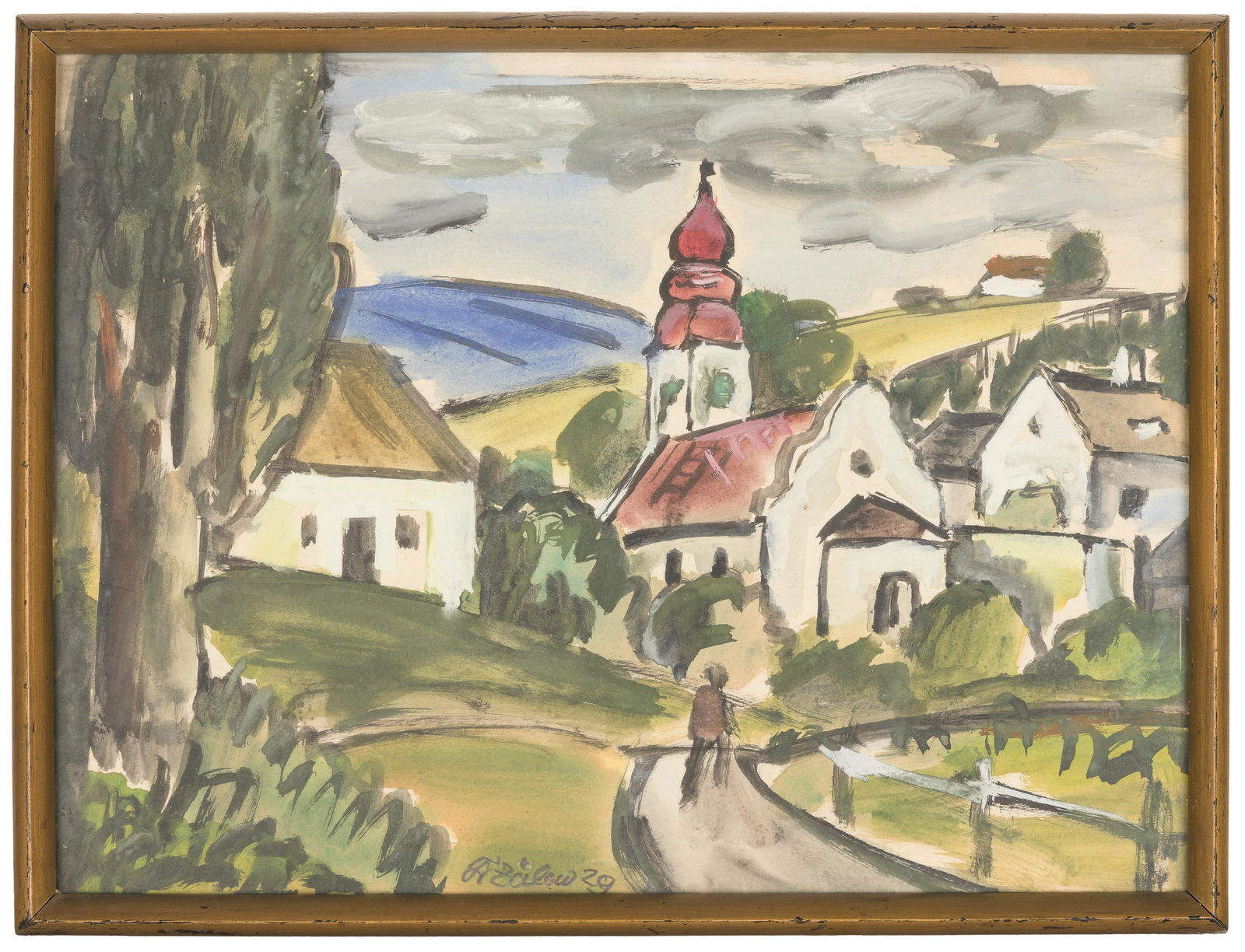 Franz von Zülow: Dorfansicht mit Kirche - 2