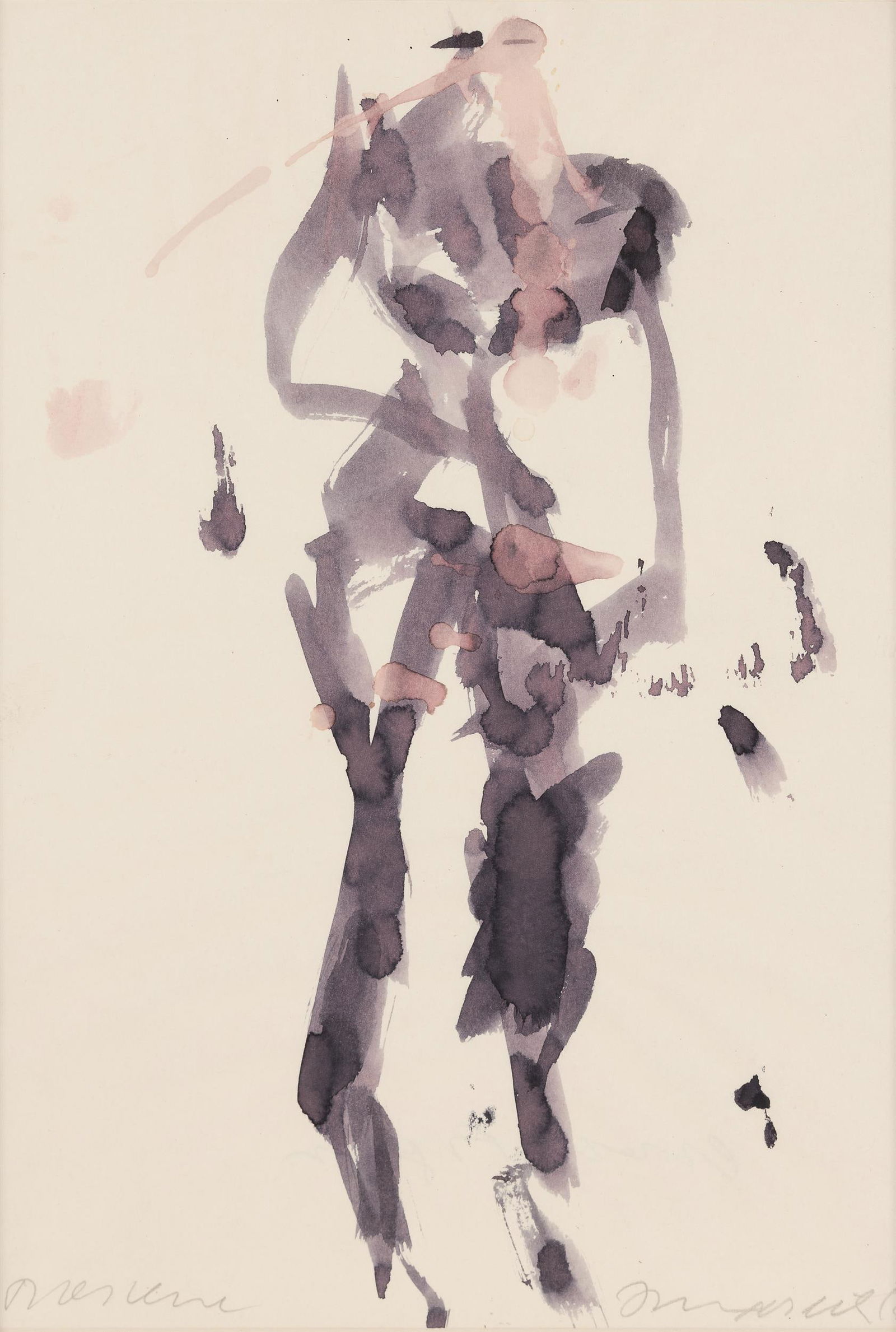 Martha Jungwirth: o.T.: Martha Jungwirth o.T. 1990 Aquarell auf Papier; gerahmt 29 x 20,8 cm Signiert und datiert unten: Martha Jungwirth, 90 österreichische Privatsammlung Martha Jungwirth Untitled 1990 watercolour on