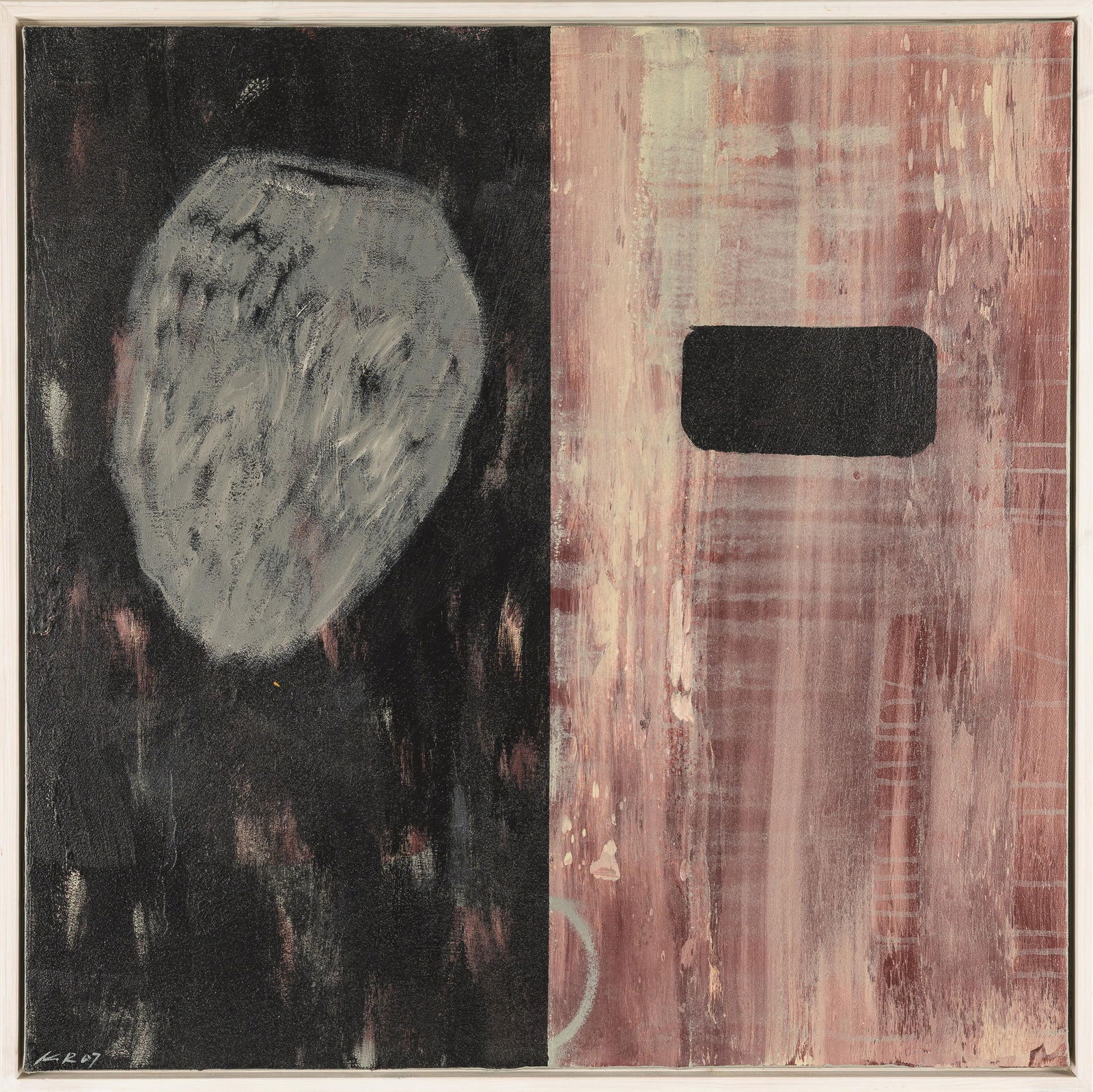 Richard Kaplenig: o.T.: Richard Kaplenig o.T. 2007 Öl auf Leinwand; gerahmt 80 x 80 cm Rückseitig bezeichnet, signiert und datiert: "Ohne Titel", Kaplenig R., 2007, Faak/See Privatbesitz, Wien Richard Kaplenig