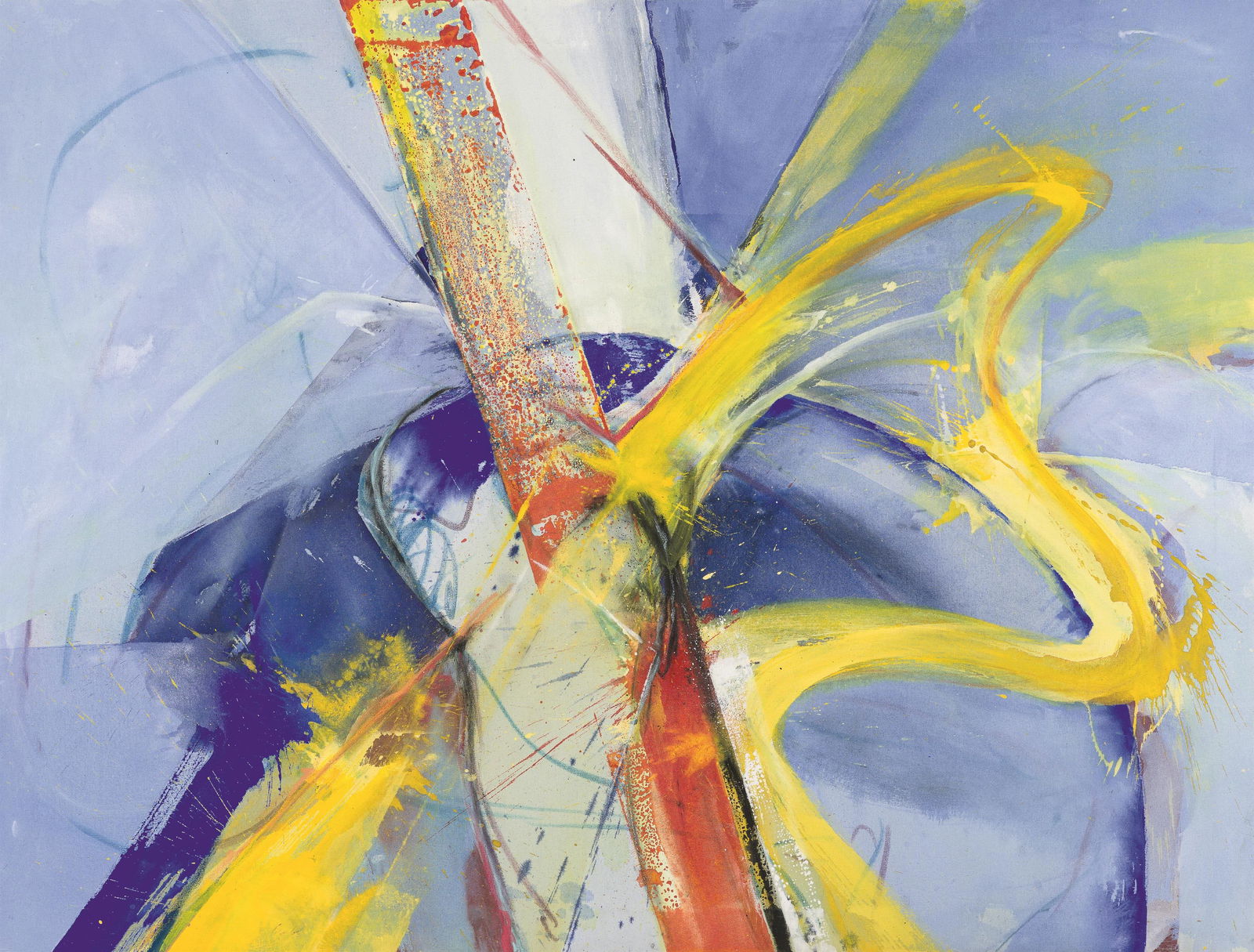 Günter Marchel: Nicht denken sondern schauen: Günter Marchel Nicht denken sondern schauen 1995 Acryl und Kreide auf Leinwand; ungerahmt 80 x 110 cm Rückseitig bezeichnet und datiert auf Etikett: Nicht denken sondern schauen, 1995,