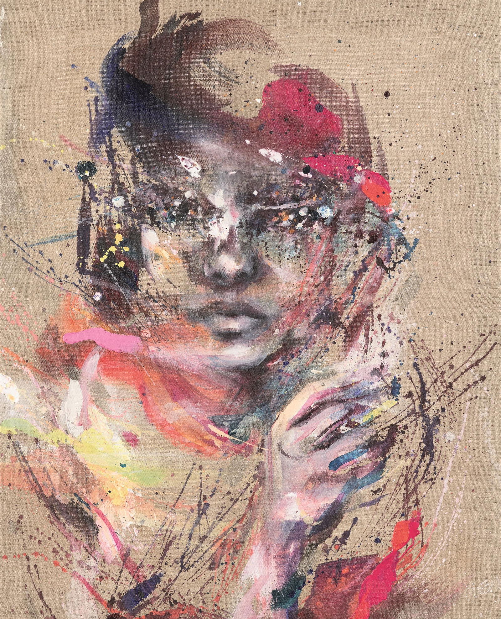 Lucia Riccelli: Enchantement Nr. 2: Lucia Riccelli Enchantement Nr. 2 2023 Öl auf Leinwand; ungerahmt 80 x 65 cm Rückseitig signiert, datiert und bezeichnet: Lucia Riccelli, 2023, Enchantement Nr. 2 Privatbesitz, Wien 