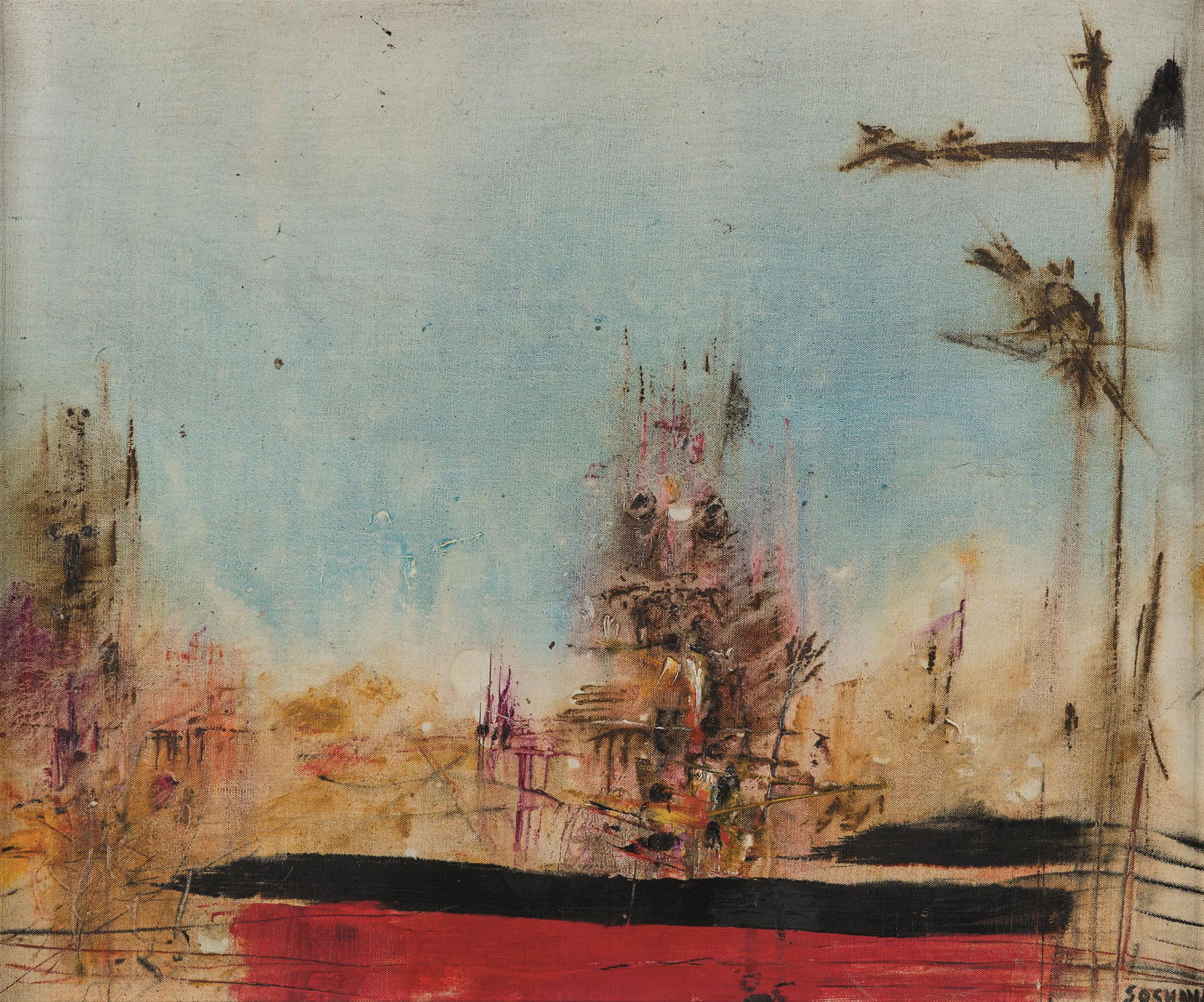 Soshana: Mexikanische Fantasie: Soshana Mexikanische Fantasie Öl auf Leinwand; gerahmt 46 x 55 cm Signiert rechts unten: Soshana Galerie Lyra, Gars am Kamp; seither österreichischer Privatbesitz Soshana Mexikanische