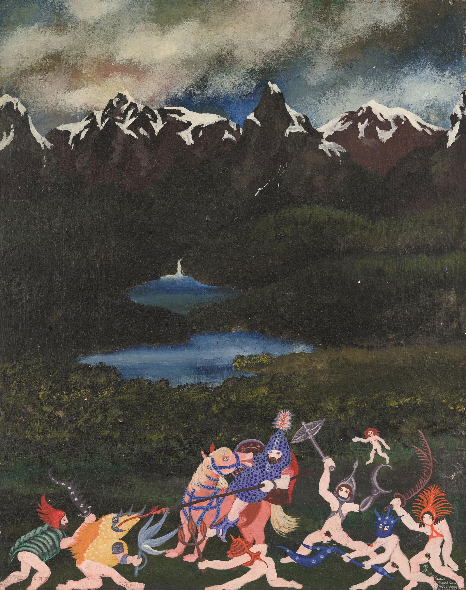 Robert Zeppel-Sperl: o.T.: Robert Zeppel-Sperl o.T. 1974 Öl auf Leinwand auf Hartfaserplatte kaschiert; ungerahmt 46 x 36,5 cm Signiert und datiert rechts unten: Robert Zeppel Sperl, Wien 1974 österreichischer