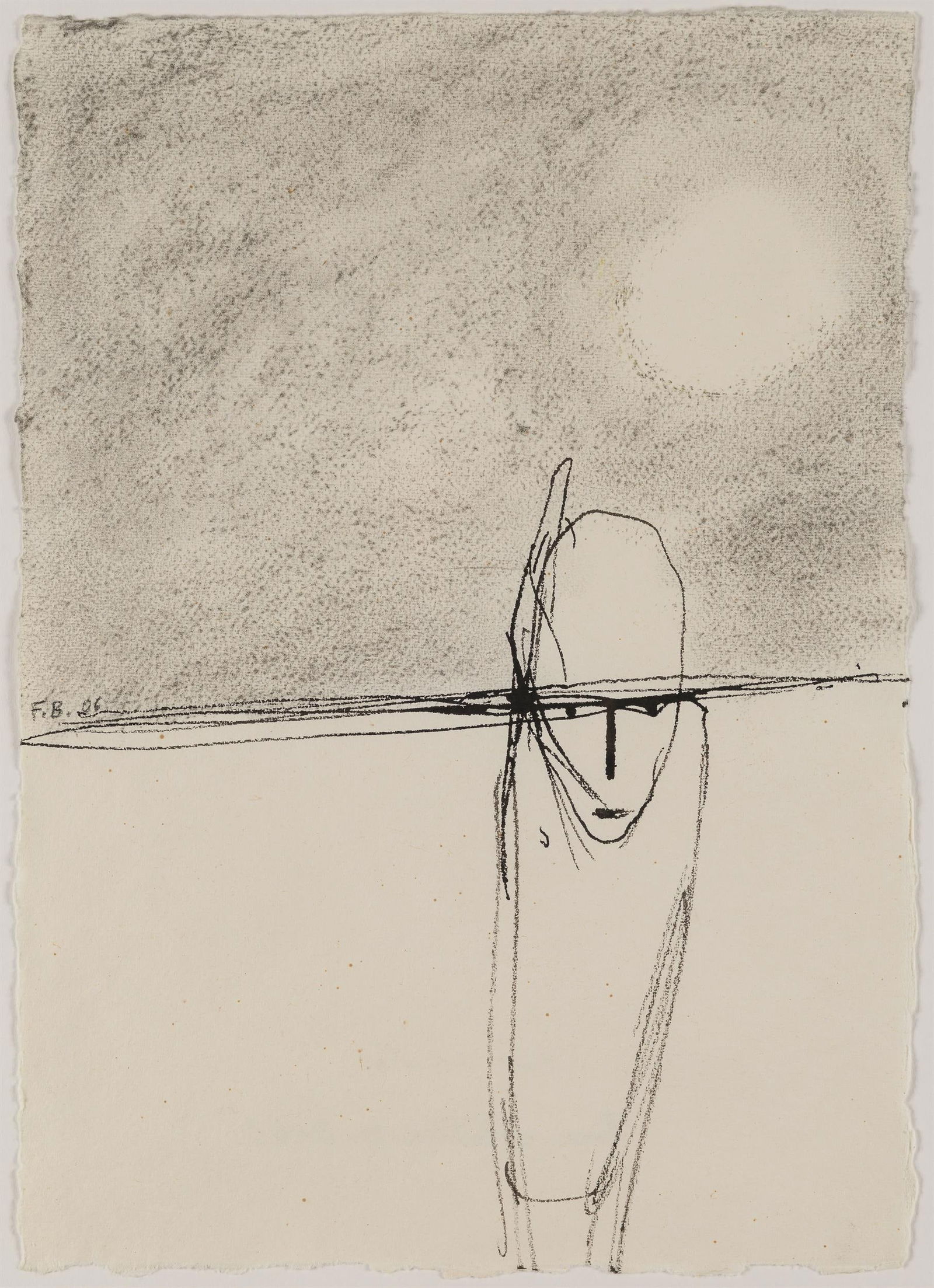 Franz Blaas: o.T.: Franz Blaas o.T. 2006 Mischtechnik auf Papier; gerahmt 42 x 30 cm Monogrammiert und datiert mittig links: F.B., 06 österreichischer Privatbesitz Franz Blaas Untitled 2006 mixed media on paper; fr