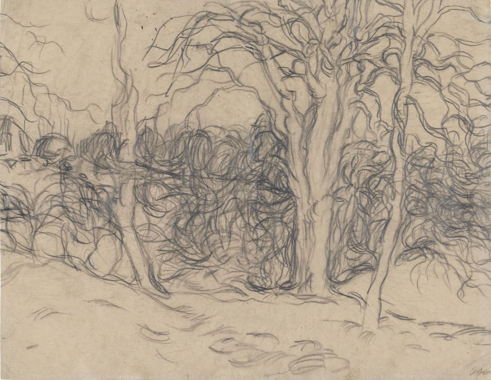 Günter Brus: Osten: Günter Brus Osten Graphit auf Papier; gerahmt 44,7 x 56,8 cm Bezeichnet rechts unten: Osten direkt vom Künstler; seither österreichischer Privatbesitz Ein persönlicher