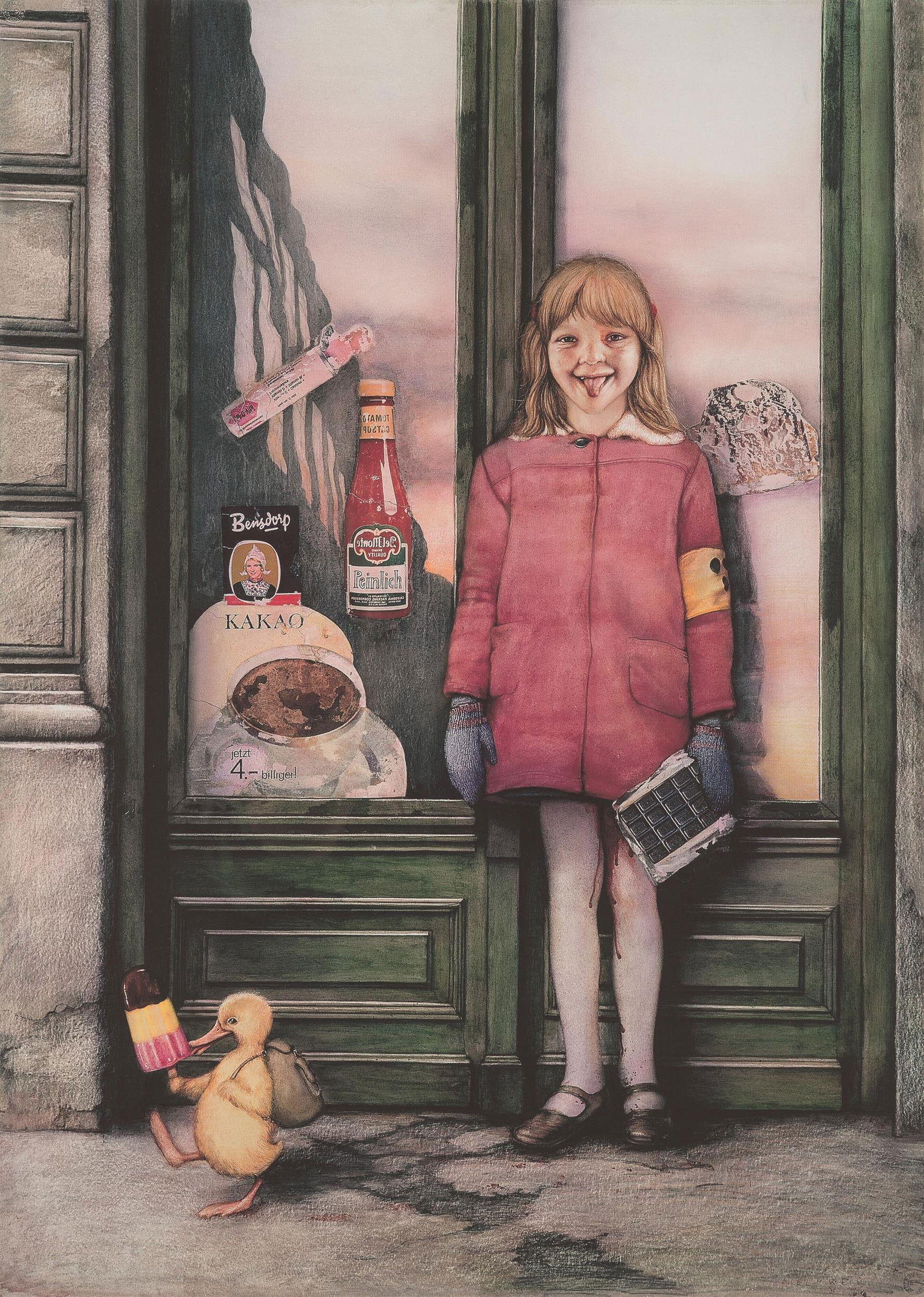 Gottfried Helnwein: Das Sonntagskind: Gottfried Helnwein Das Sonntagskind Lithografie; gerahmt 80,5 x 58 cm (Passep.-Ausschn.) Handschriftlich nummeriert links unten: 6/150 Handschriftlich signiert rechts unten: G Helnwein