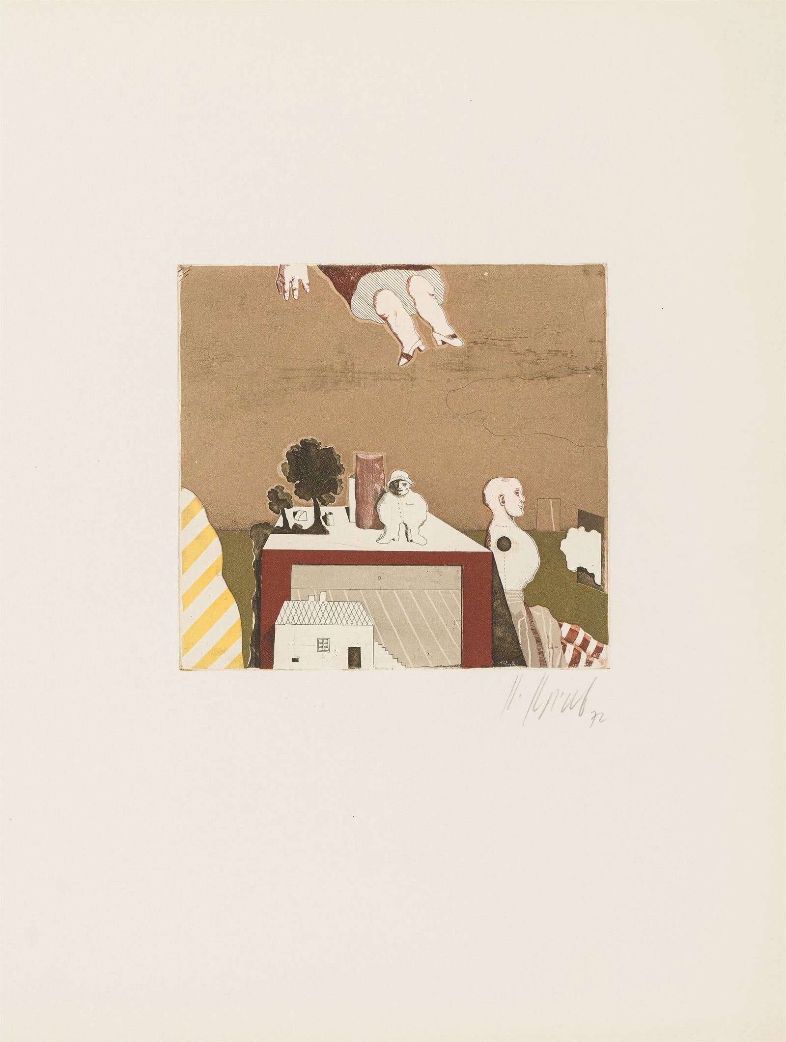 Karl Korab: o.T., aus der Mappe "Der Mann ohne Schnurrbart" - 2