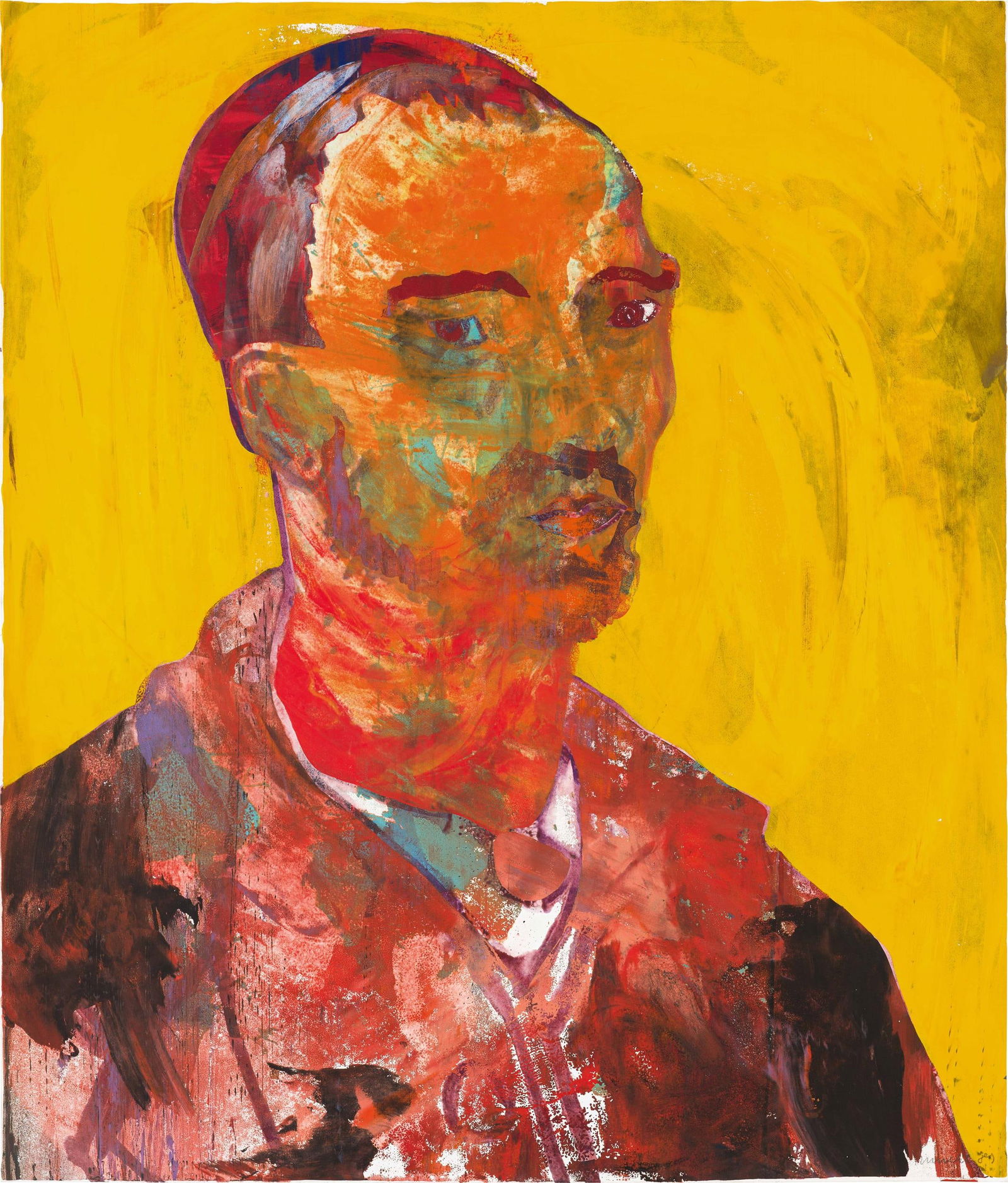 Otto Muehl: Vincent: Otto Muehl Vincent 1989 Unikat-Siebdruck; ungerahmt 100 x 86 cm Handschriftlich signiert und datiert rechts unten: Muehl, 89 Privatbesitz, Deutschland Otto Muehl Vincent 1989 unique silkscreen